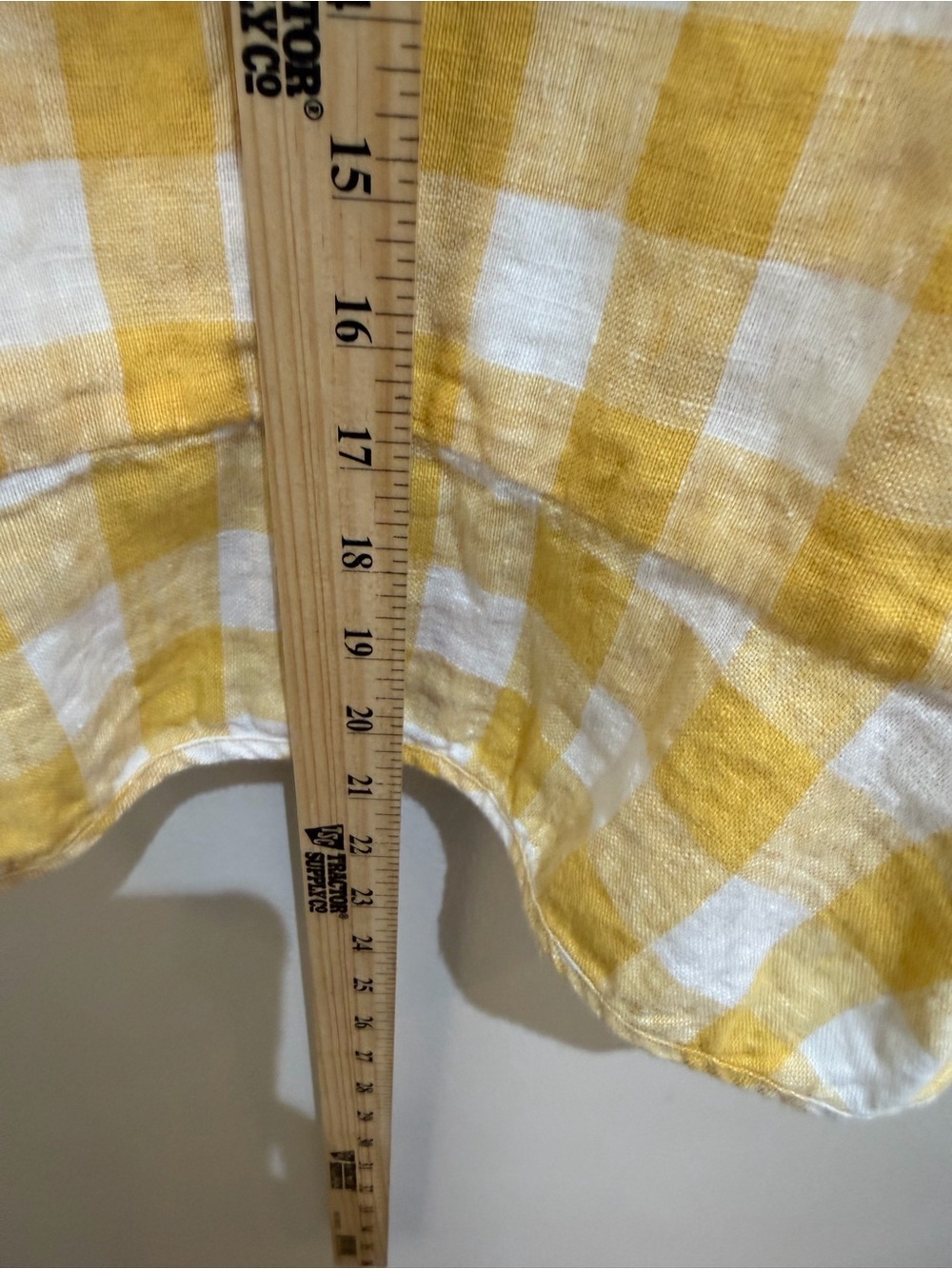 Reformation Barrett Top yellow gingham sweetheart‎ neck 100%Linen Size 12 - Picture 10 of 13